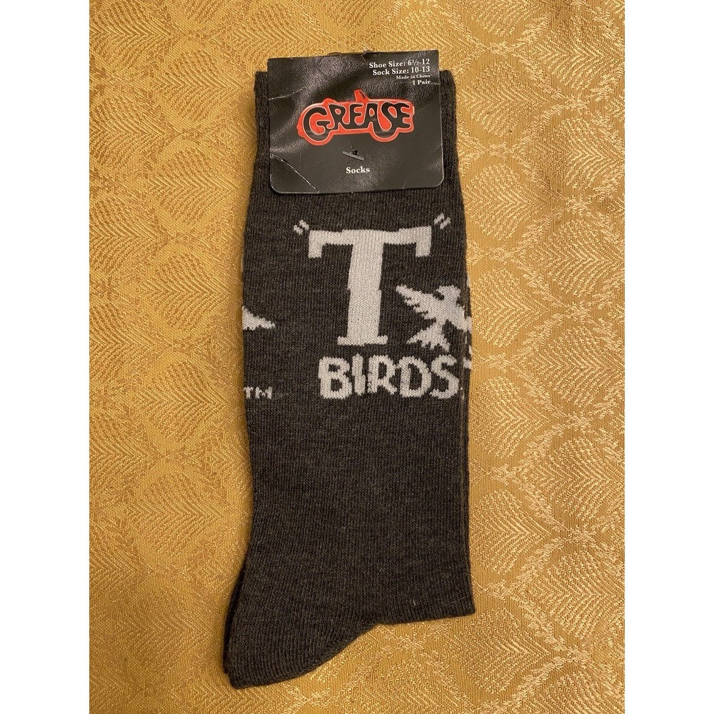 Grease T Birds Socks Movie Promo John Travolta Shoe Size 6.5 - 12